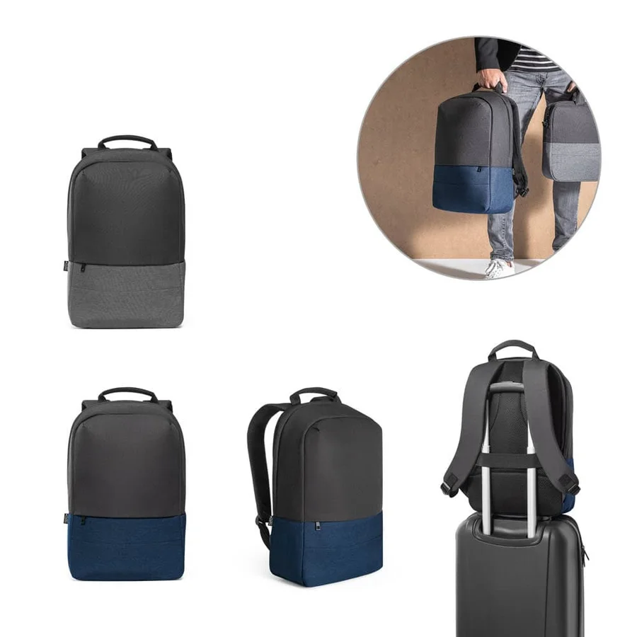 GENOA BPACK. Stöldskyddsryggsäck i 600D återvunnen polyester med hög densitet