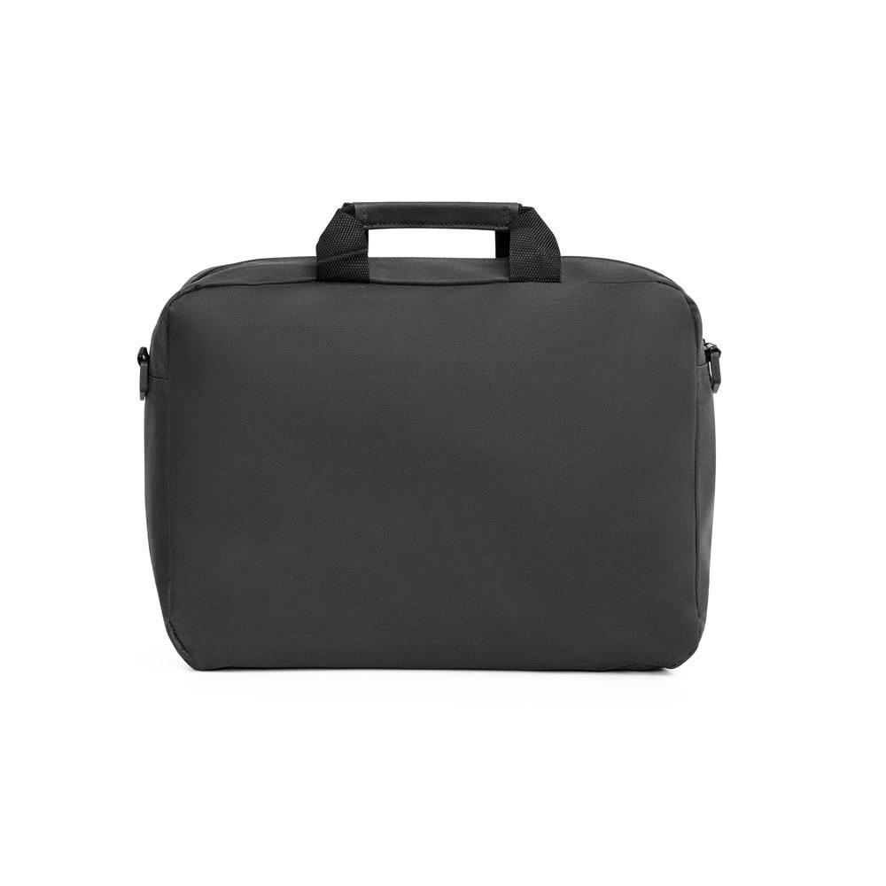 Konferensväska i svart 600D för möten och presentationer. Perfekt för att bära dokument och laptop s.