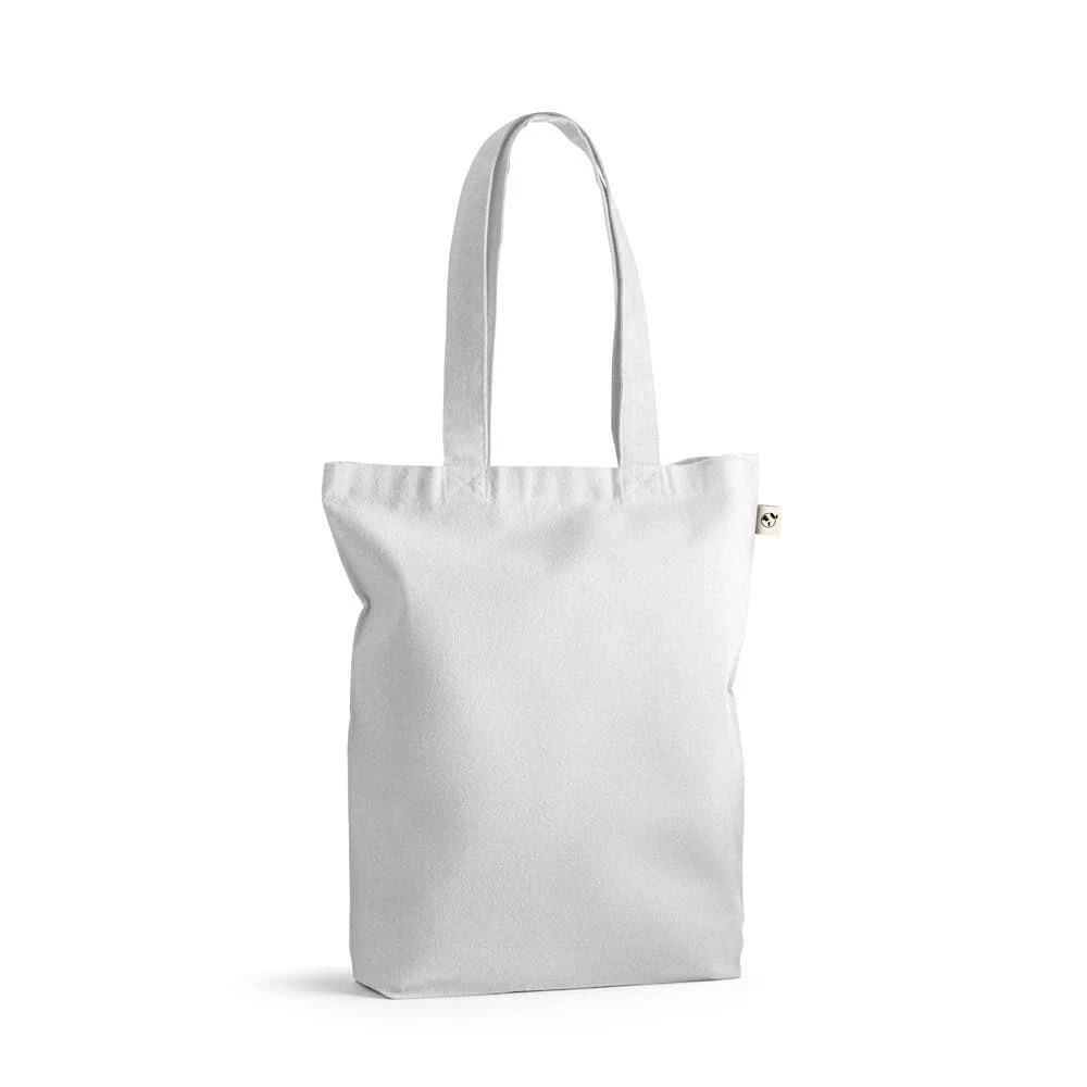 MERIDA. Väska (220 g/ m²) i bomull (50%), återvunnen bomull (30%) och polyester (20% rPET)
