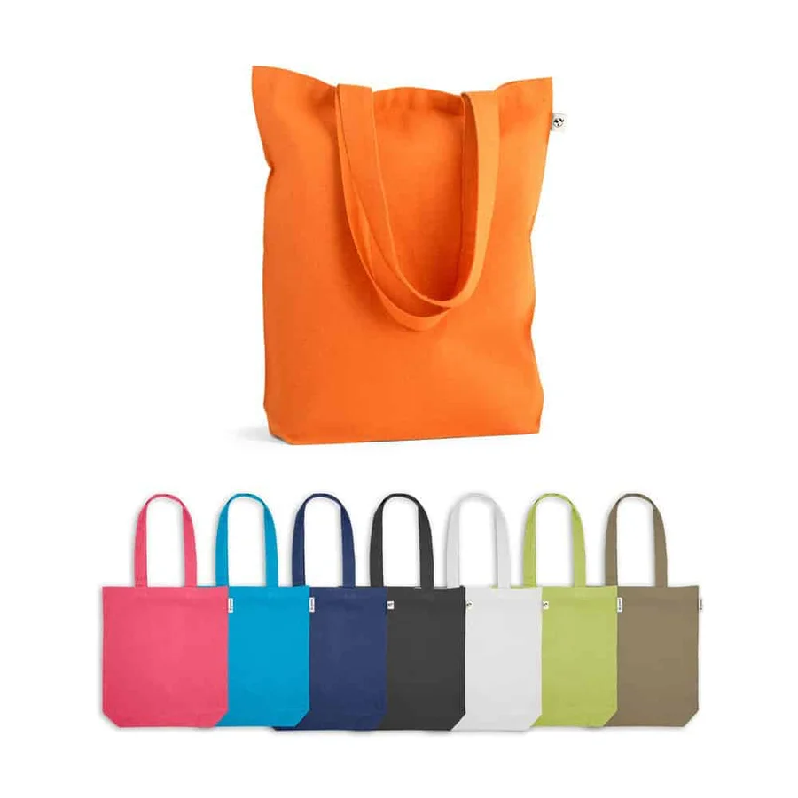 MERIDA. Väska (220 g/ m²) i bomull (50%), återvunnen bomull (30%) och polyester (20% rPET)