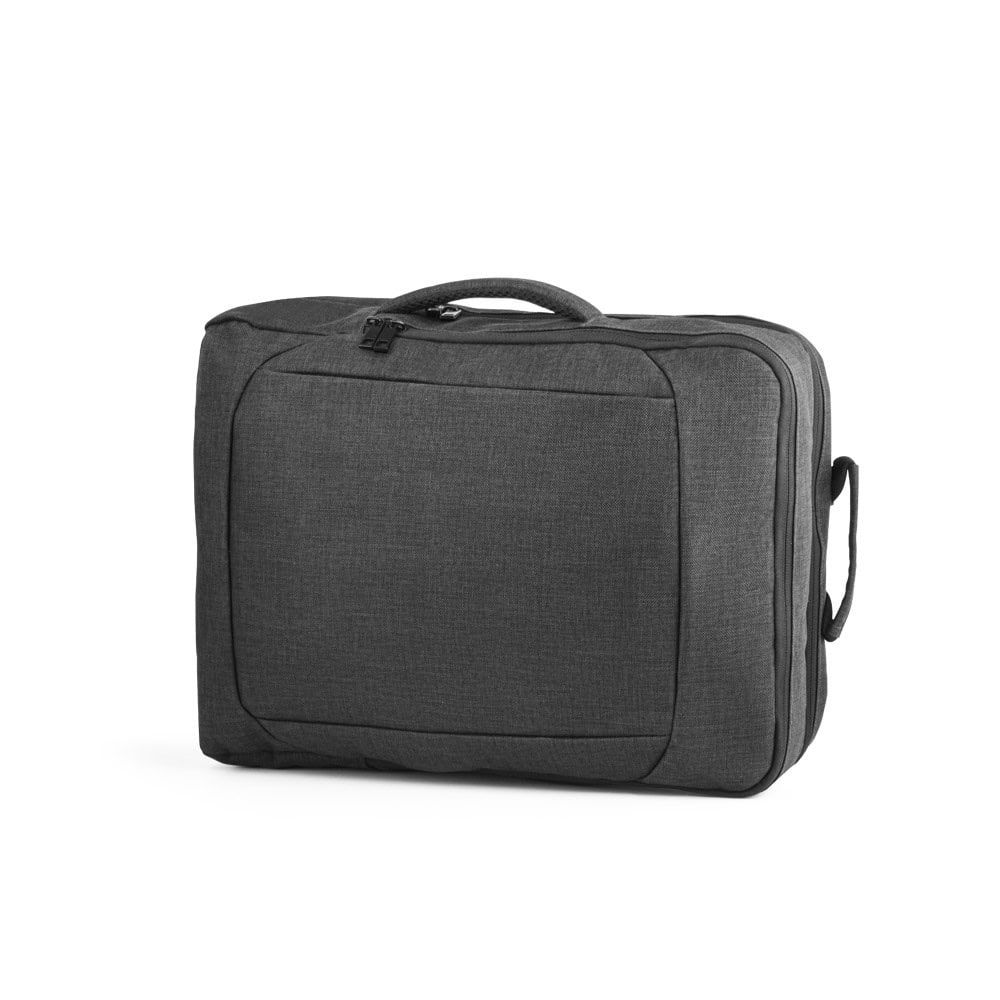 Ryggsäck i mörkgrått tyg för laptop upp till 15,6 tum, med 2-i-1 funktion.