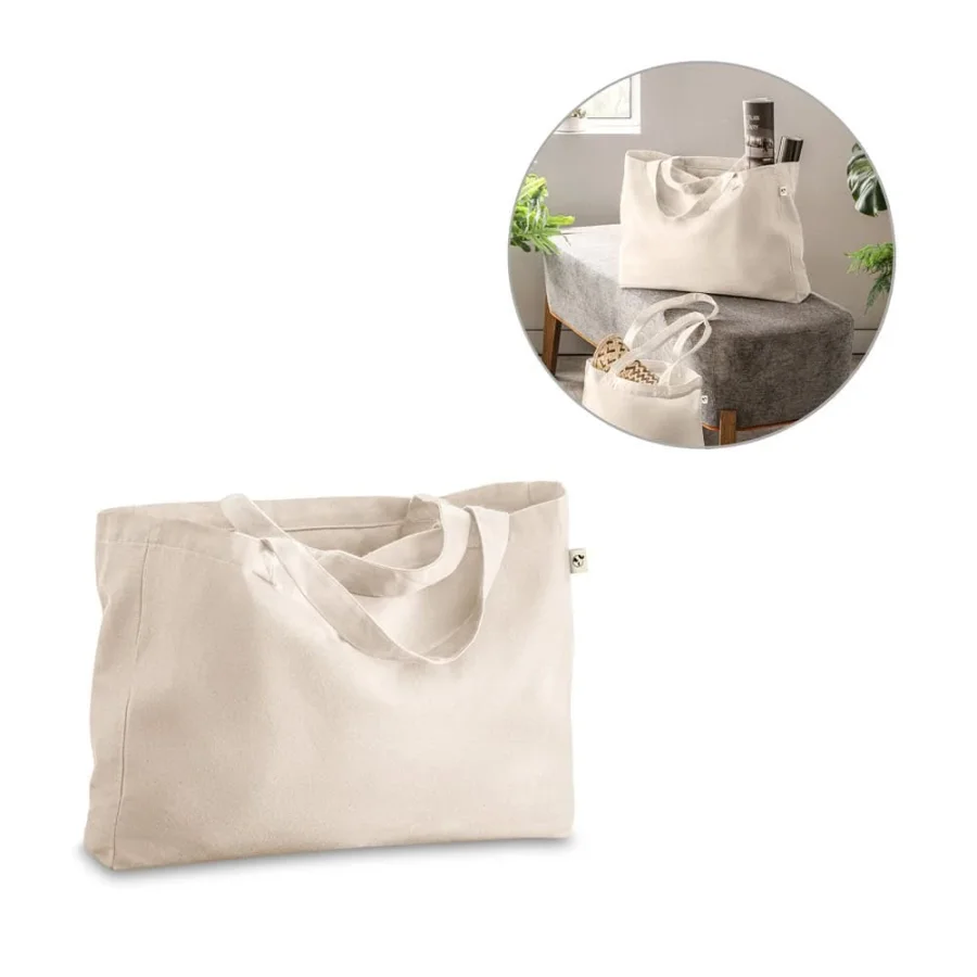 PARMA. Väska i bomull (50%), återvunnen bomull (30%) och polyester (20% rPET) (280 g/ m²)