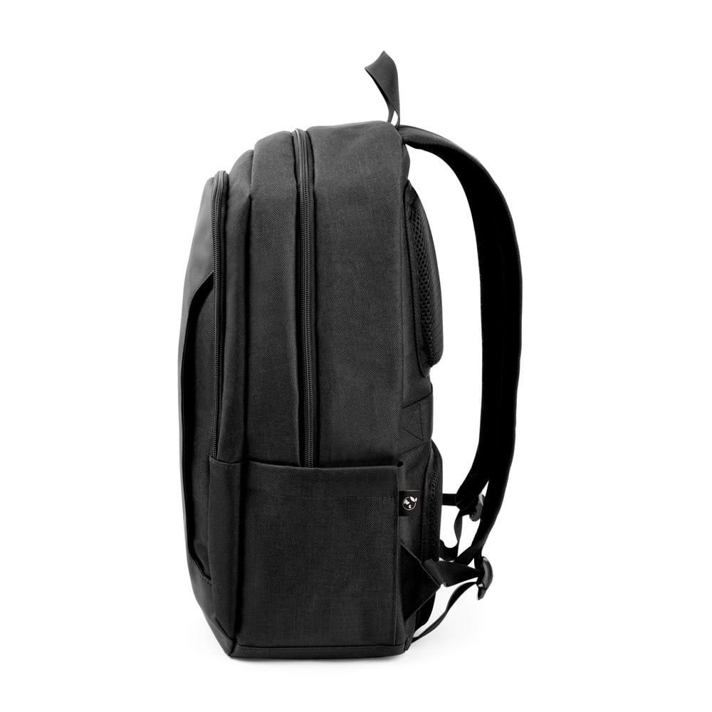 Högdensitet 600D laptopryggsäck i svart för vardag och arbete.
