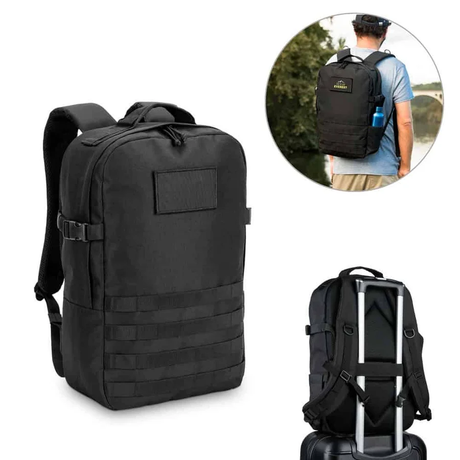 EDINBURGH BPACK. Ryggsäck i militärstil i 600D, återvunnen polyester med hög densitet och foder i 210D återvunnen polyester 17.3'