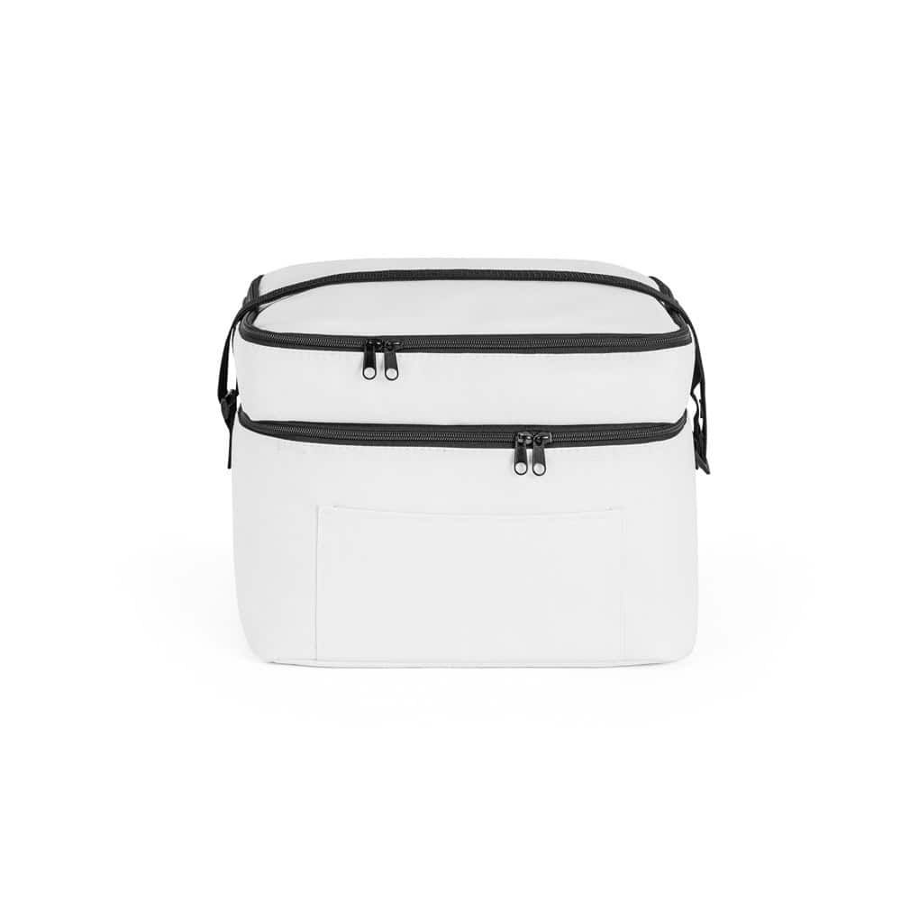 Kylväska i 600D återvunnen polyester med justerbart vävband och flera fack. Perfekt för resor och va.