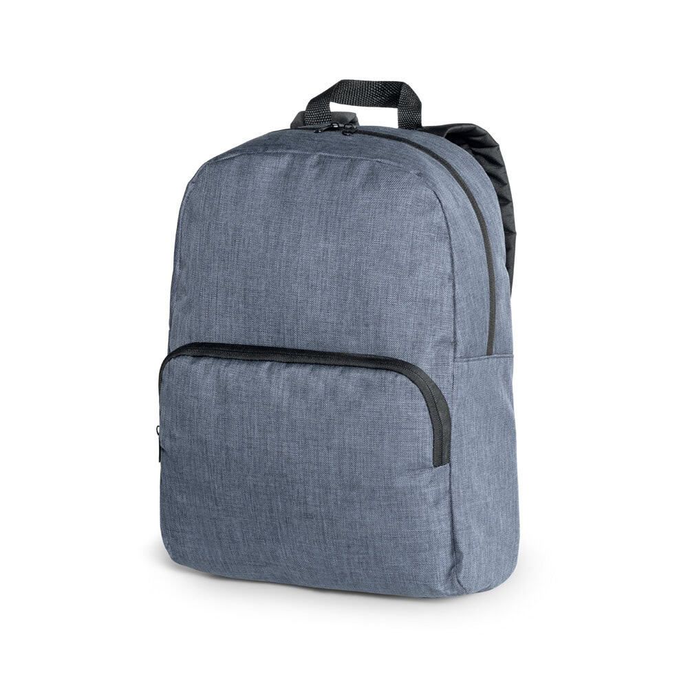 Mörkgrå laptopryggsäck för 14-tums dator i slitstark 600D-nylon.