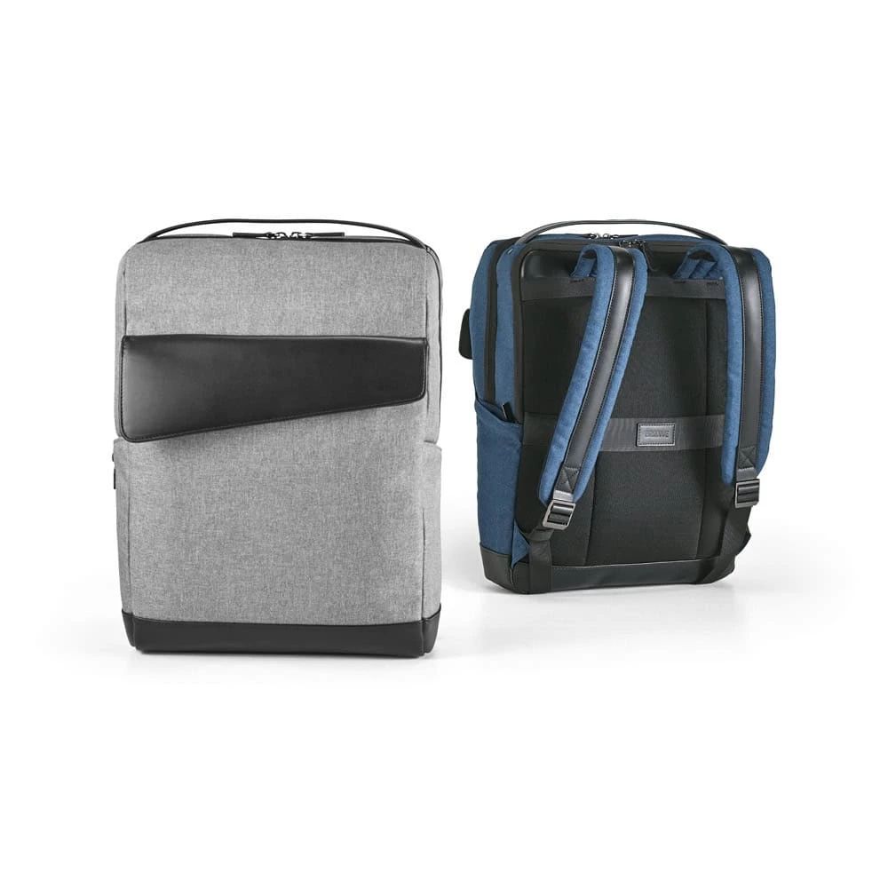 Svart och blå ExpoT Motion Backpack i 600D och polypropenmaterial.