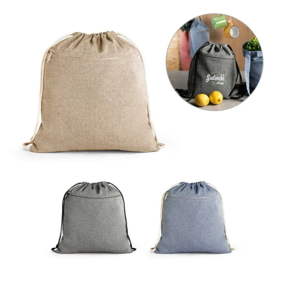 CHANCERY. Dragskopåse i återvunnen bomull (70%), polyester (30% rPET) (140 g/m²)