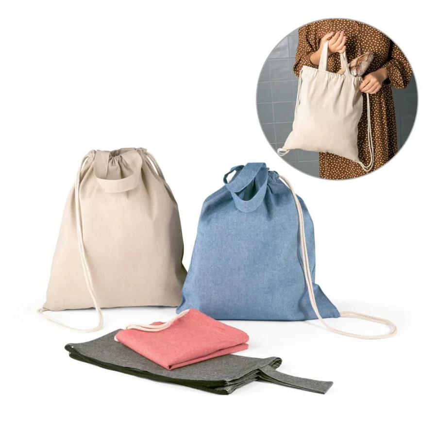 RISSANI. Gympapåse med återvunnen bomull (70%) och polyester (30% rPET) (140 g/m²)
