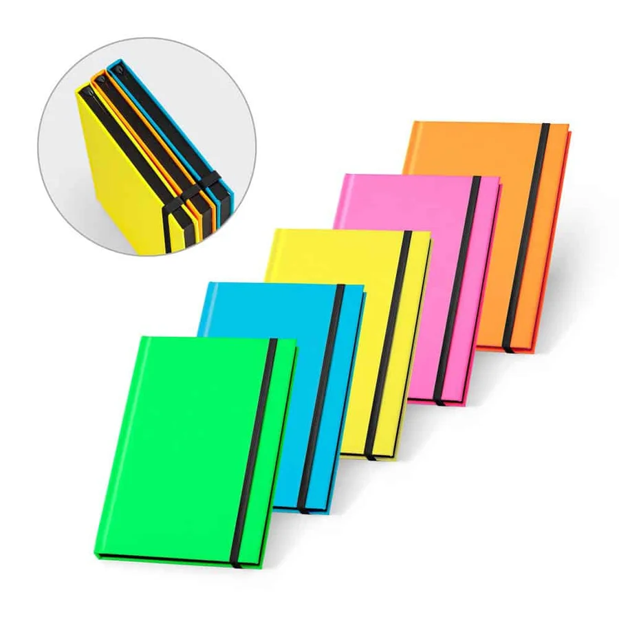 WATTERS. A5 anteckningsblock i fluorescerande PU med linjerade sidor