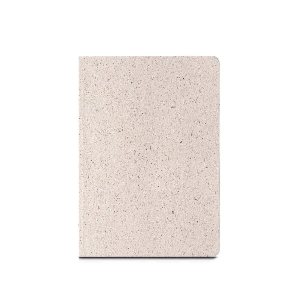 ORGANIC SEMI-RIGID. Anteckningsblock A5 med halvstyvt omslag tillverkat av organiskt elefantmaterial (80%)