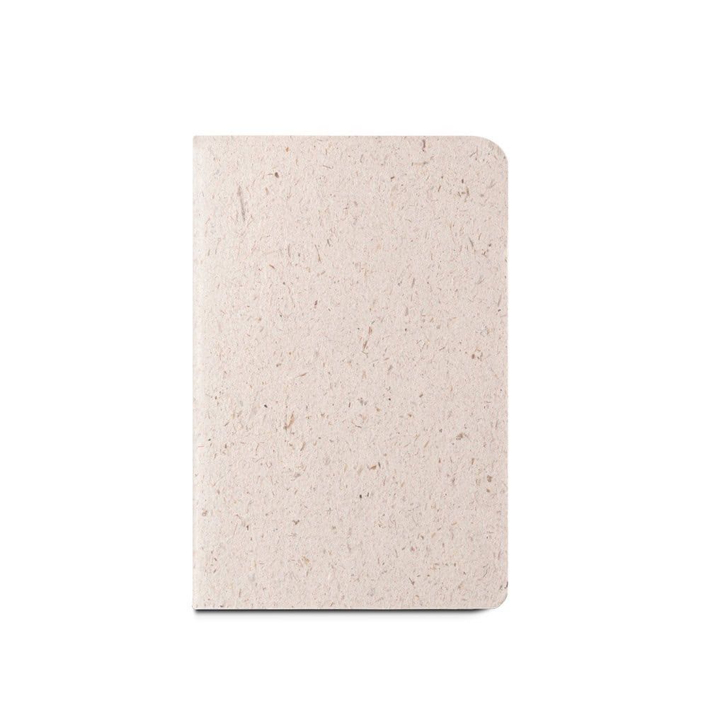 ORGANIC SOFT. A6 anteckningsblock med flexibelt omslag tillverkat av ekologiskt elefantmaterial (80%)