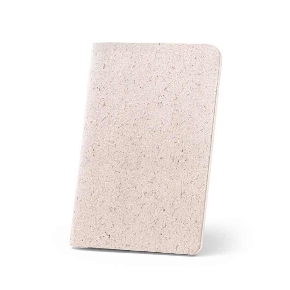 ORGANIC SOFT. A6 anteckningsblock med flexibelt omslag tillverkat av ekologiskt elefantmaterial (80%)