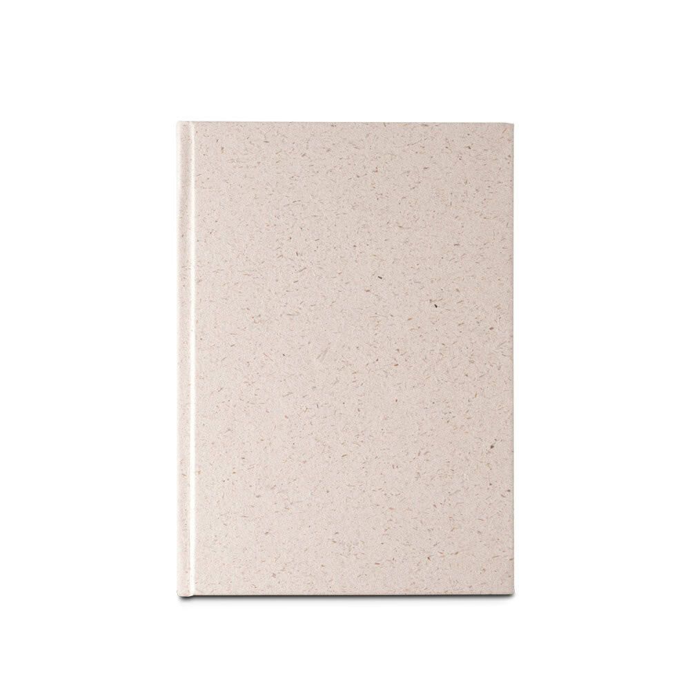 ORGANIC RIGID. A5 anteckningsblock med hårt omslag tillverkat av ekologiskt elefantmaterial (80%)