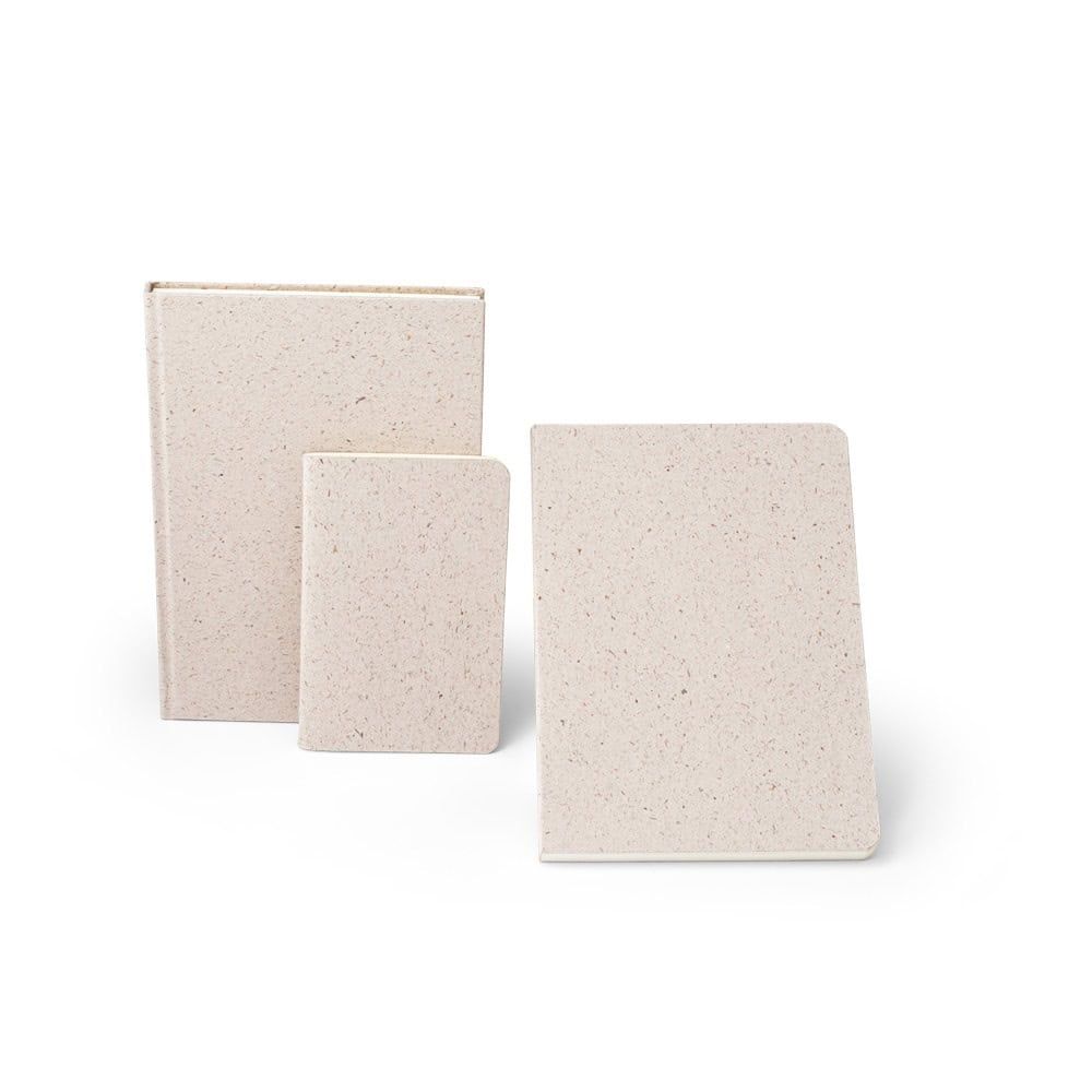 ORGANIC RIGID. A5 anteckningsblock med hårt omslag tillverkat av ekologiskt elefantmaterial (80%)