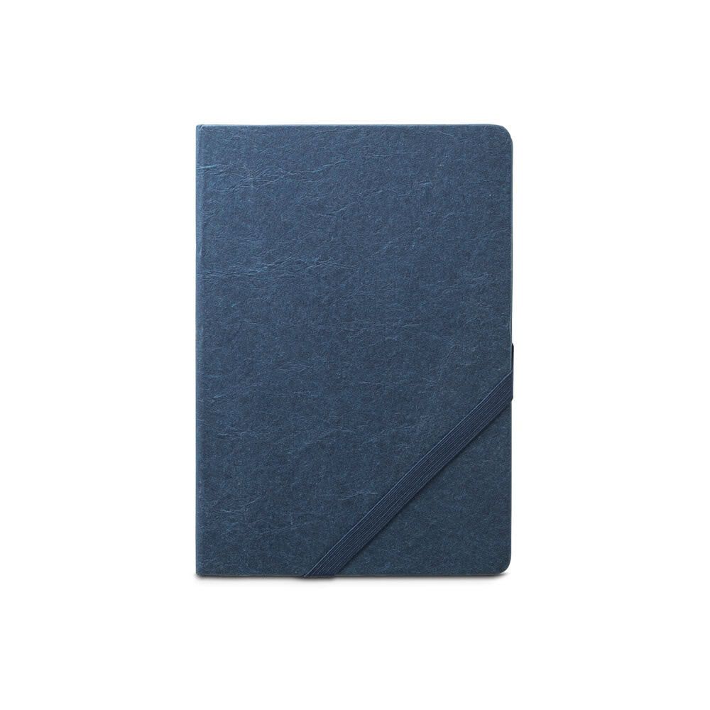 HUXLEY. A5-anteckningsblock, gjord av vattenavvisande papper, med fodrade sidor gjorda av ett FSC™-certifierat material och andra kontrollerade material