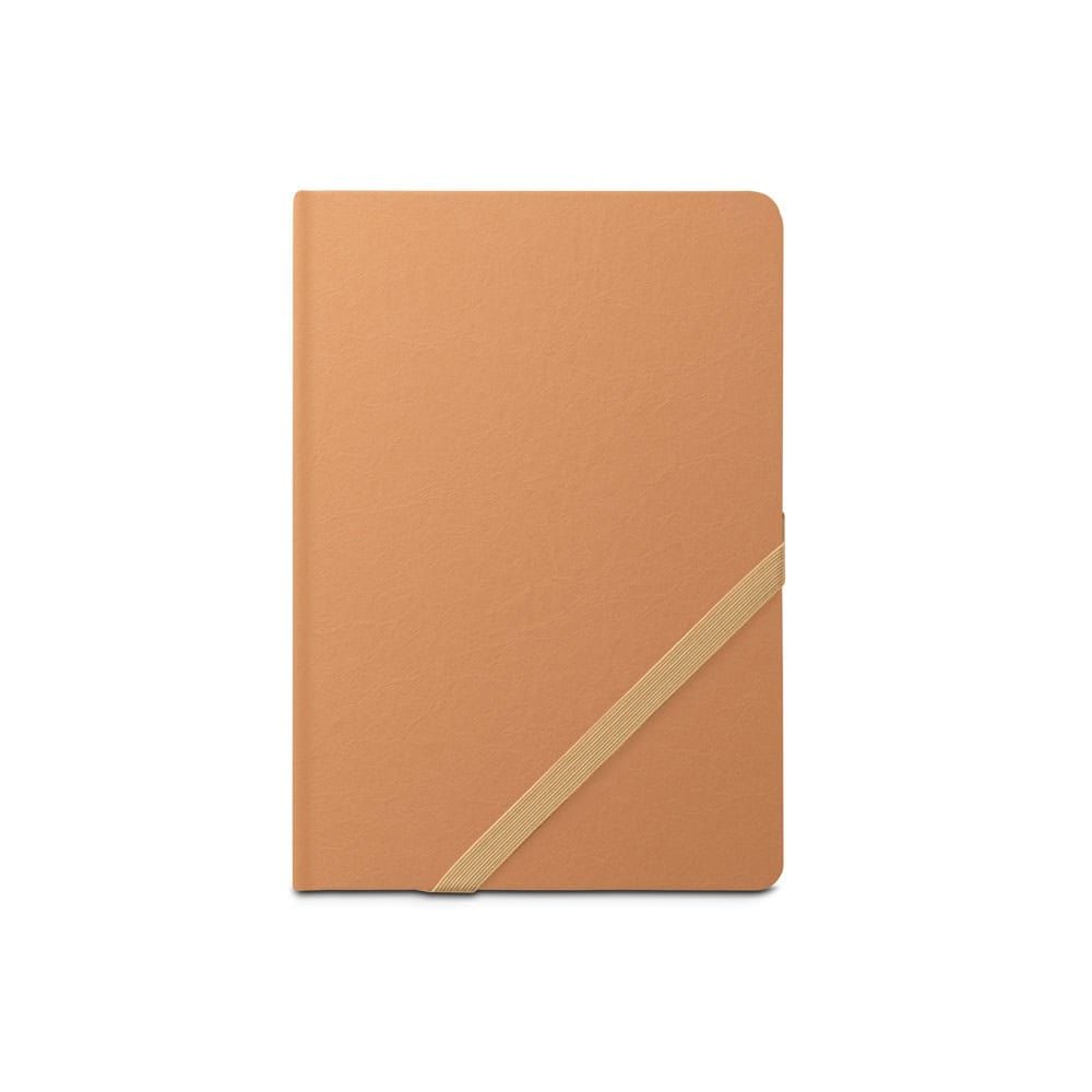 HUXLEY. A5-anteckningsblock, gjord av vattenavvisande papper, med fodrade sidor gjorda av ett FSC™-certifierat material och andra kontrollerade material