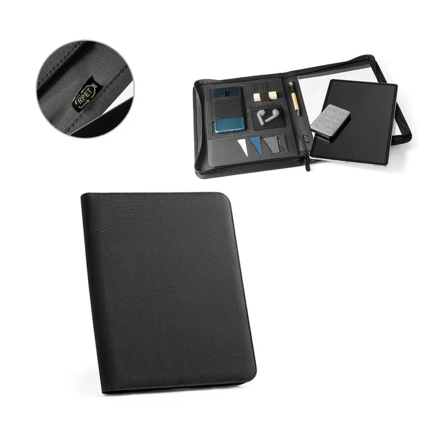 EMERGE FOLDER. A4-mapp i återvunnen polyester (100% rPET) 300D med dragkedja