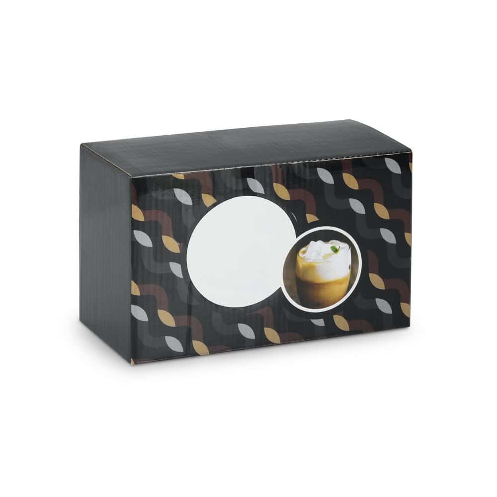 MACHIATO DUO. Set med 2 borosilikatglas muggar
