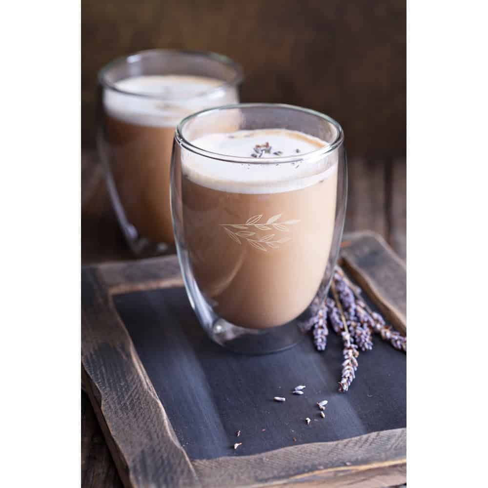 MACHIATO DUO. Set med 2 borosilikatglas muggar