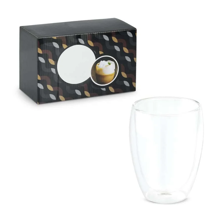 MACHIATO DUO. Set med 2 borosilikatglas muggar