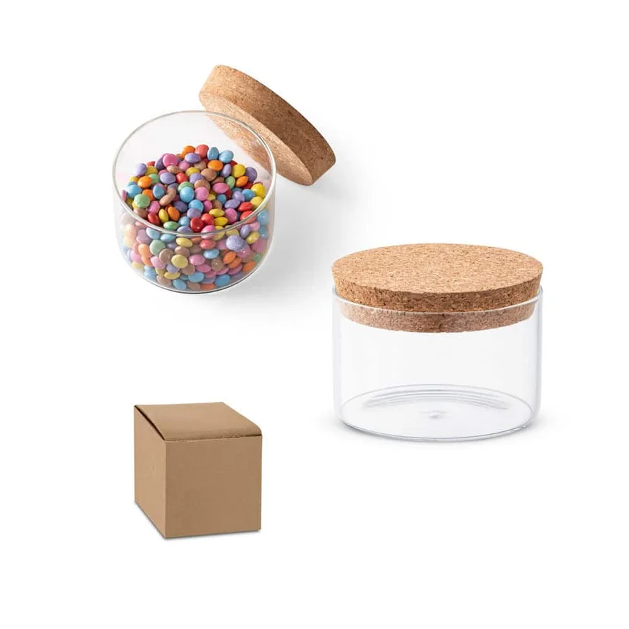 SPICE 380. Borosilikatlasflaska med korklock 380 ml