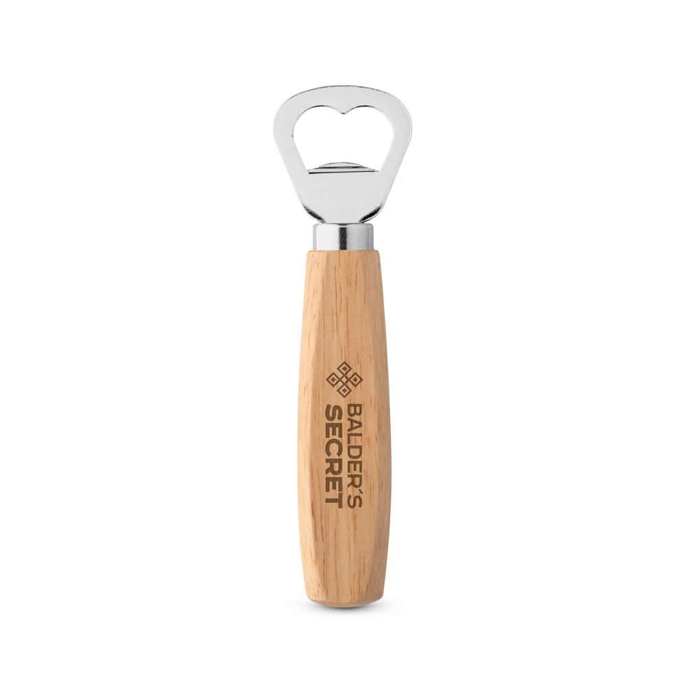HOLZ. Flaska öppnare av metall och trä
