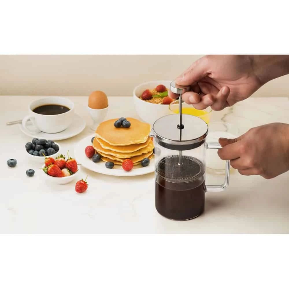 JENSON. Kaffepress i borosilikatglas och rostfritt stål 600 mL