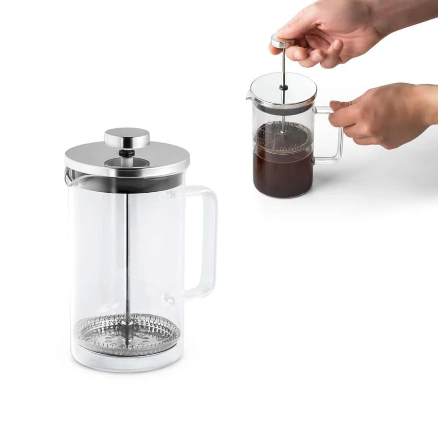 JENSON. Kaffepress i borosilikatglas och rostfritt stål 600 mL