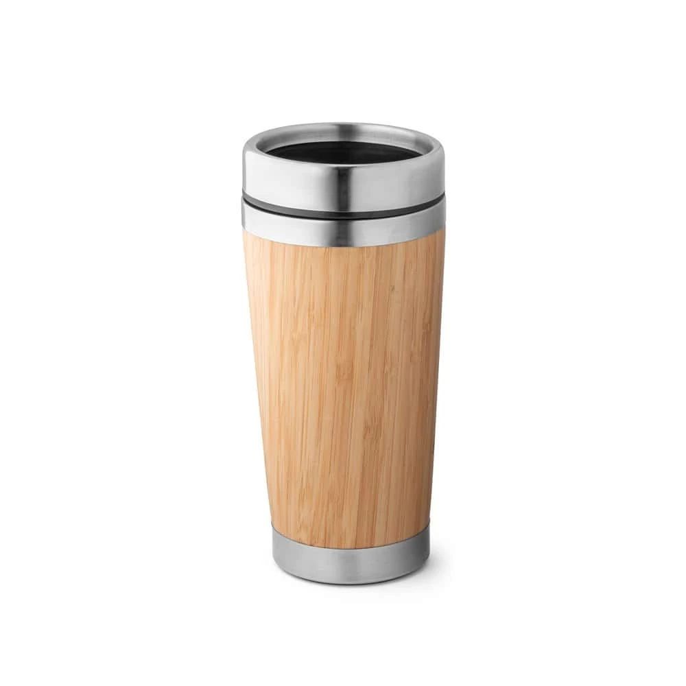 PIETRO. Bambu och rostfritt stål termosmugg 500 ml