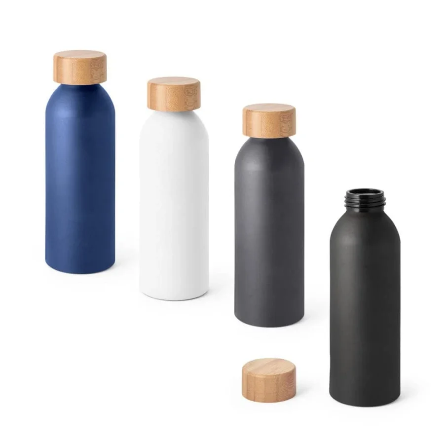 QUETA. Aluminiumflaska med bambulock 550 ml