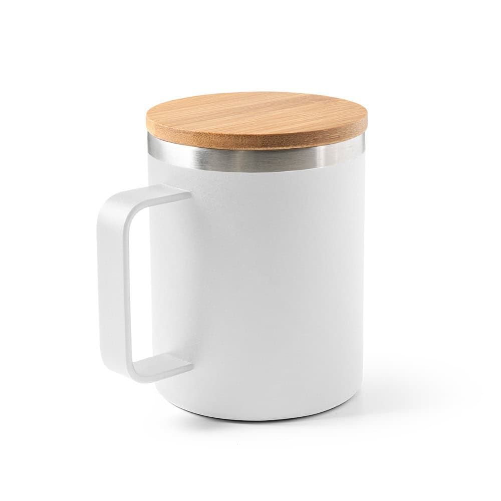 LAUDA. Mugg i 90 % återvunnet rostfritt stål med bambulock 420 mL