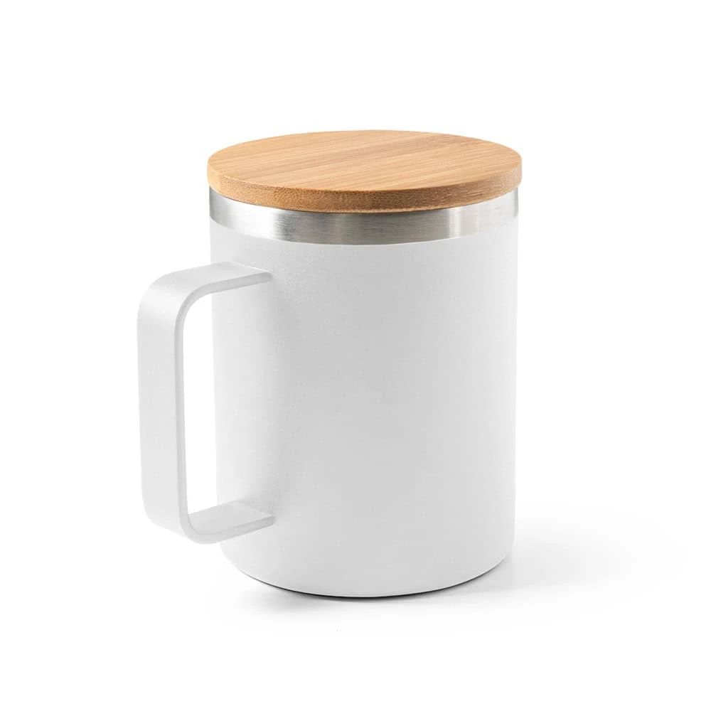 LAUDA. Mugg i 90 % återvunnet rostfritt stål med bambulock 420 mL