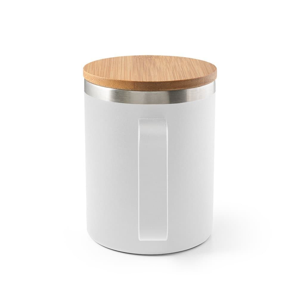 LAUDA. Mugg i 90 % återvunnet rostfritt stål med bambulock 420 mL