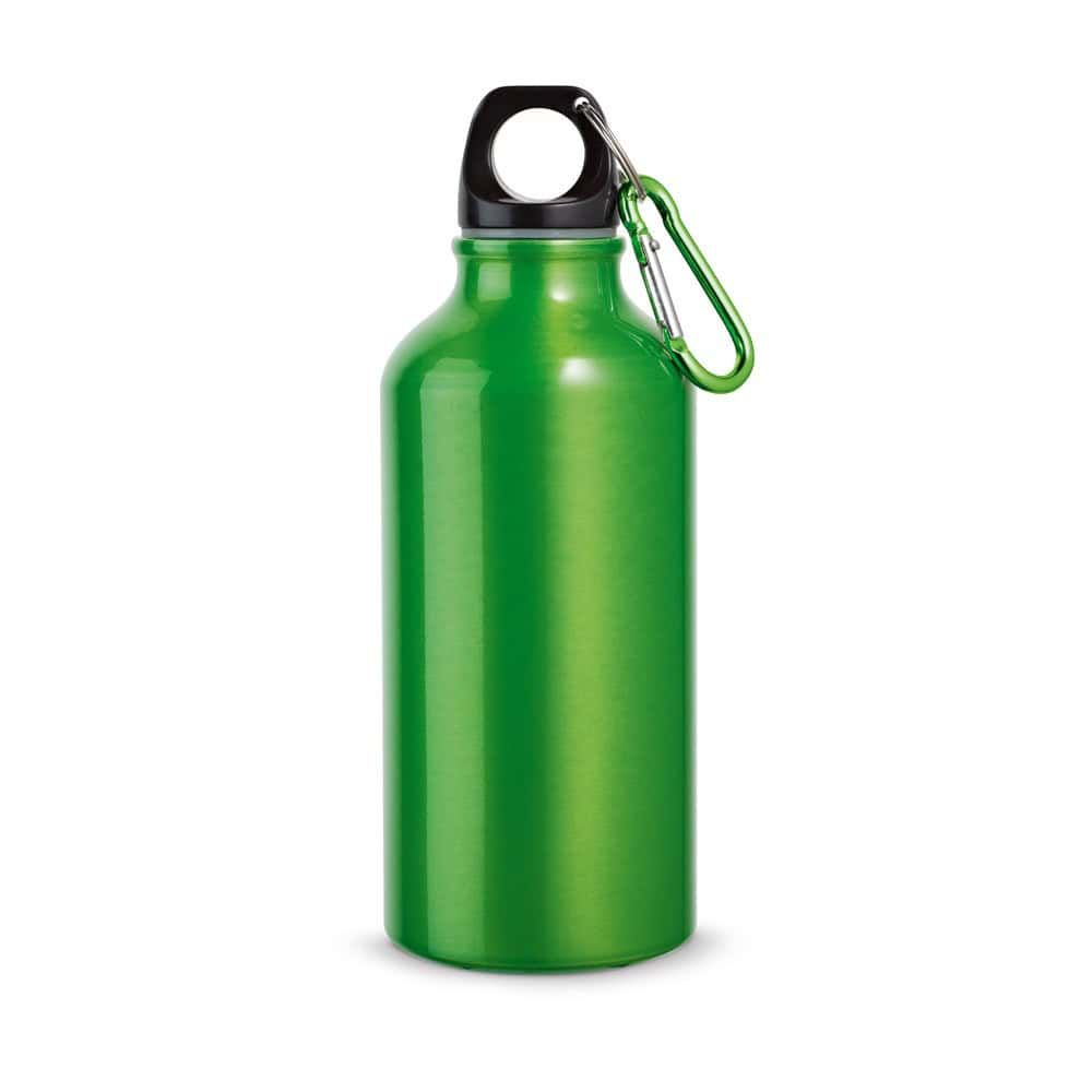 LANDSCAPE S. Sportflaska i aluminium med karbinhake 400 mL