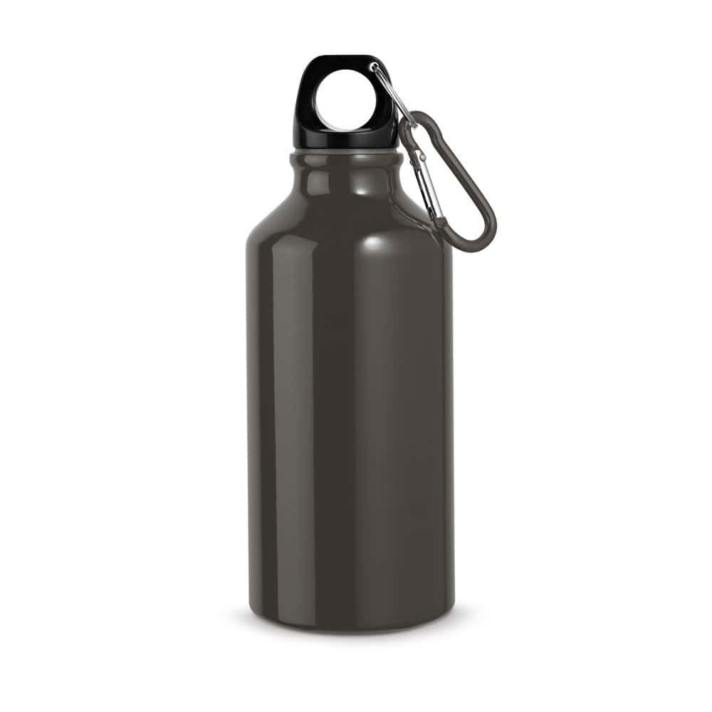 LANDSCAPE S. Sportflaska i aluminium med karbinhake 400 mL