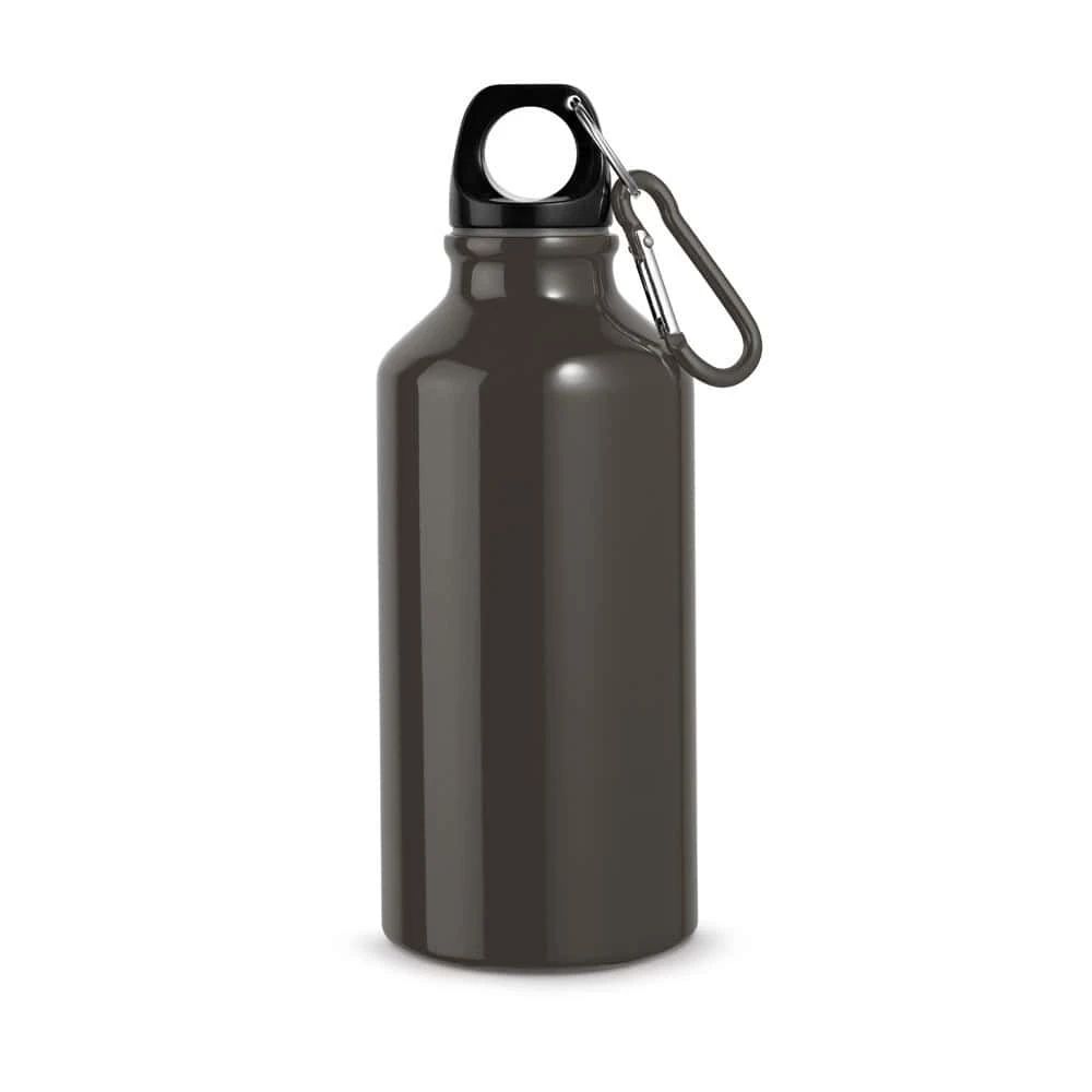 LANDSCAPE S. Sportflaska i aluminium med karbinhake 400 mL