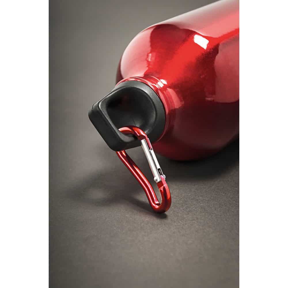 LANDSCAPE S. Sportflaska i aluminium med karbinhake 400 mL