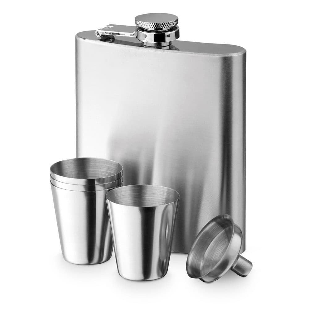 NOVAK. Rostfri stål flaska och glas set 200 ml