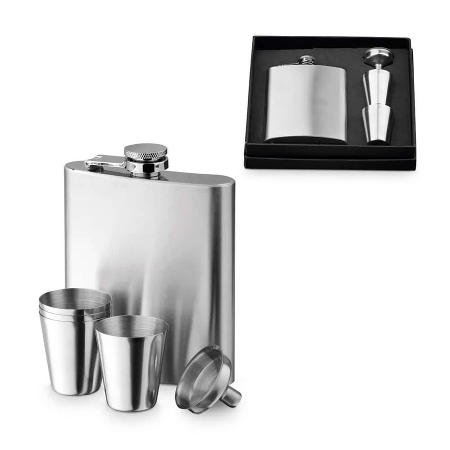 NOVAK. Rostfri stål flaska och glas set 200 ml
