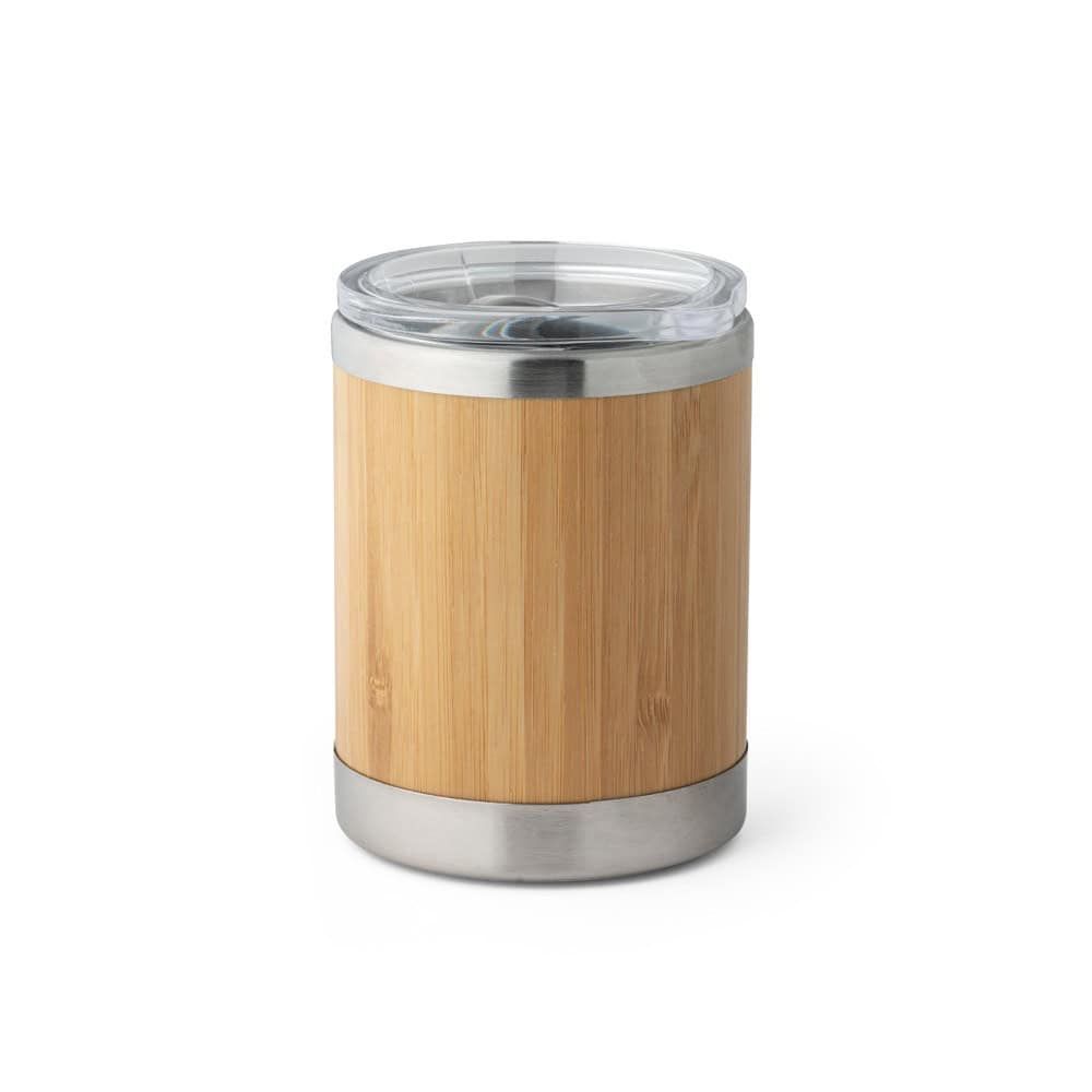 LYCKA. Bambu och rostfri mugg 350 ml