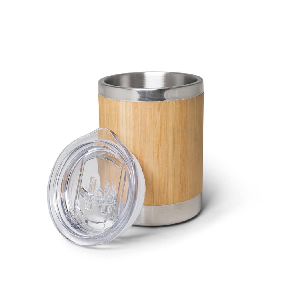 LYCKA. Bambu och rostfri mugg 350 ml