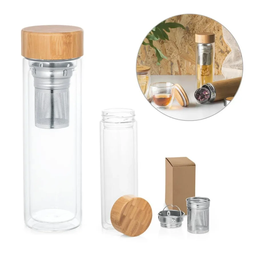 MAKAROVA. Borosilikatglasflaska med infusionsanordningar 490 ml