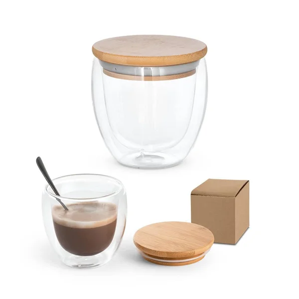ECUADOR M. Borosilikatglas mugg 250 mL – profilreklam med tryck från ExpoTryck