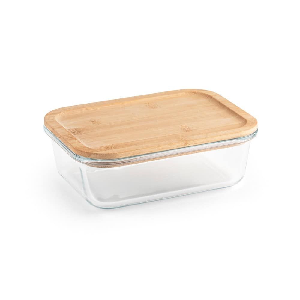 PORTOBELLO. Lunchlåda. Matlåda i borosilikatglas och bambulock 1000 mL