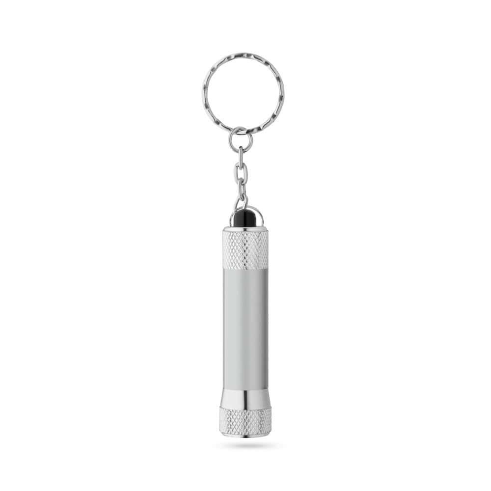RE-LERGAN. Nyckelring i aluminium (92 % återvunnen) med 3-ljus LED-ficklampa