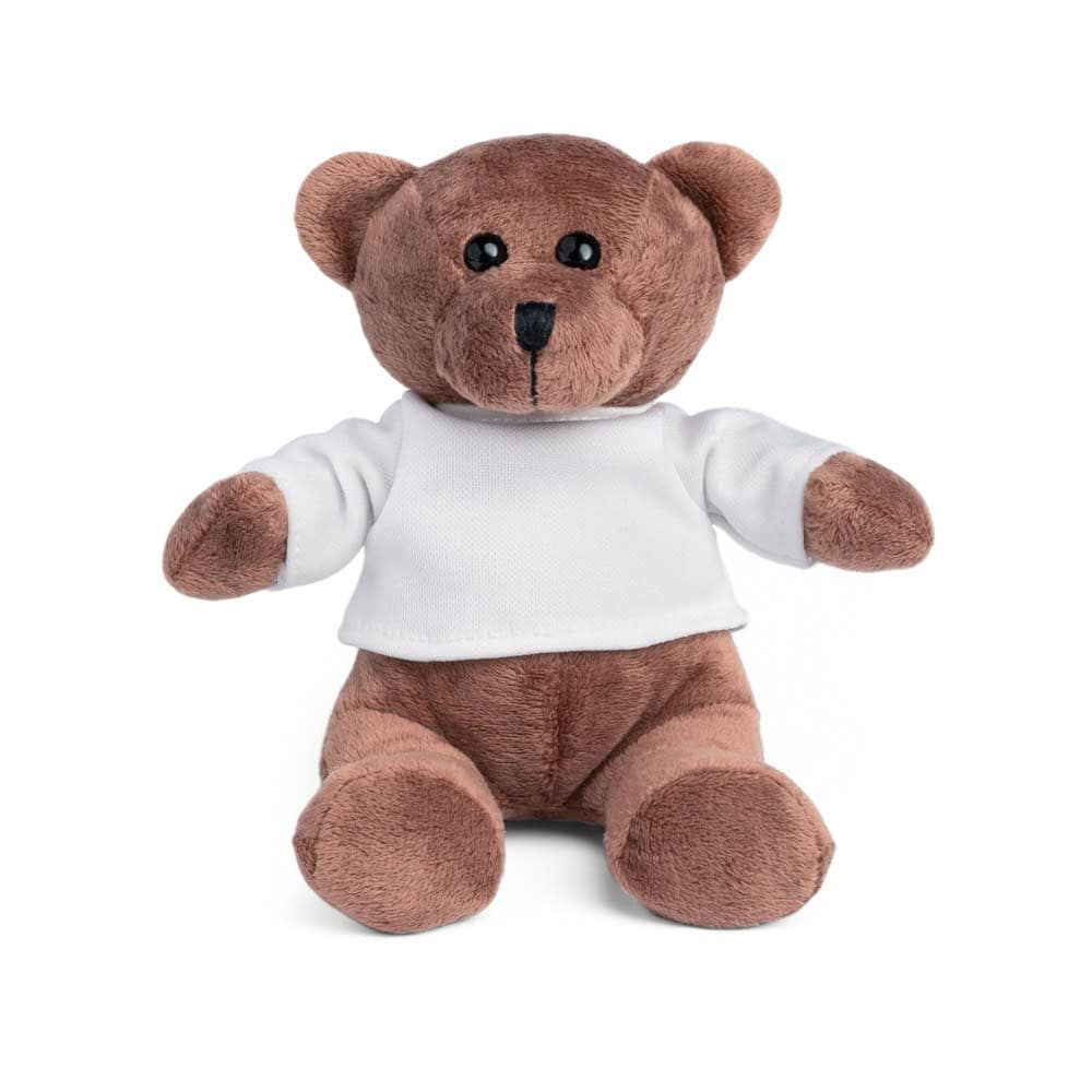 GRIZZLY. Nallebjörn plyschleksak med t-shirt på