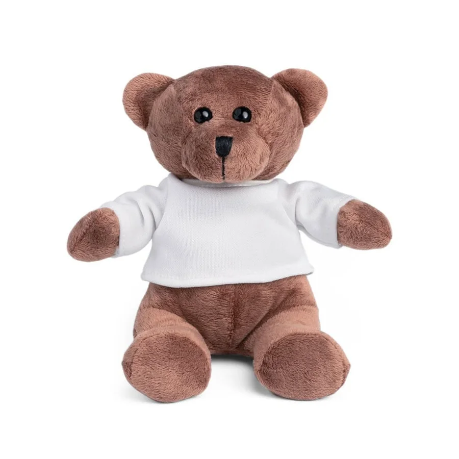 GRIZZLY. Nallebjörn plyschleksak med t-shirt på