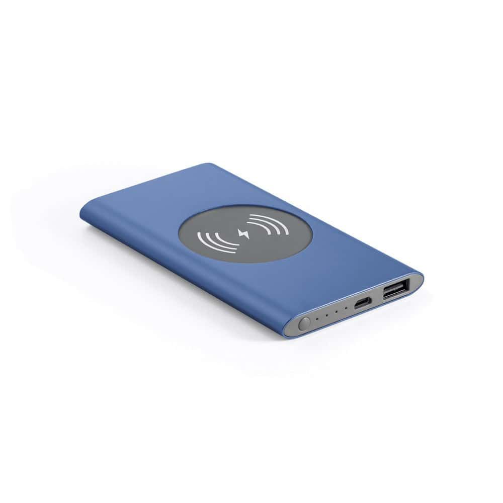 CASSINI. Powerbank 4 000 mAh med 5W trådlös laddare i återvunnet aluminium (100% rAL)