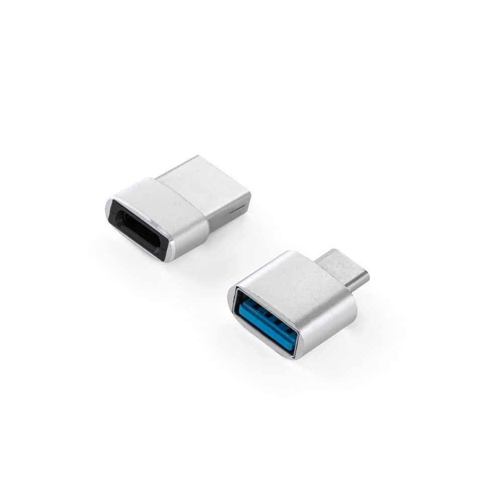 MINSKY. Set med 2 aluminium USB-A / USB-C-adaptrar